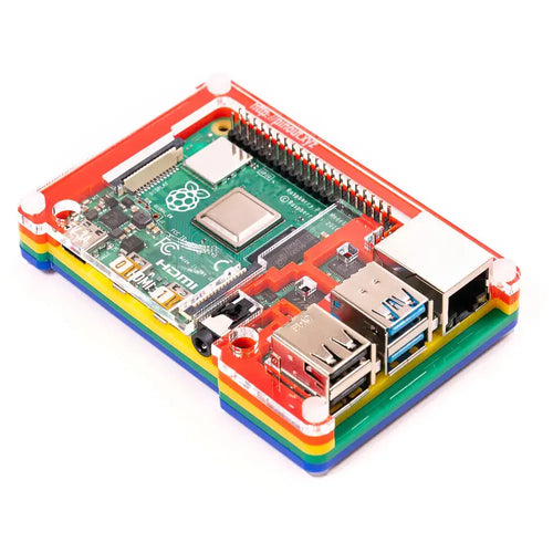 Pimoroni Pibow Coupé 4ケース Raspberry Pi 4用 (レインボー)