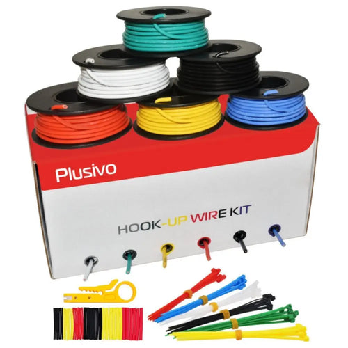 Plusivo 18AWG 配線用 電線キット - 6色（各5m）