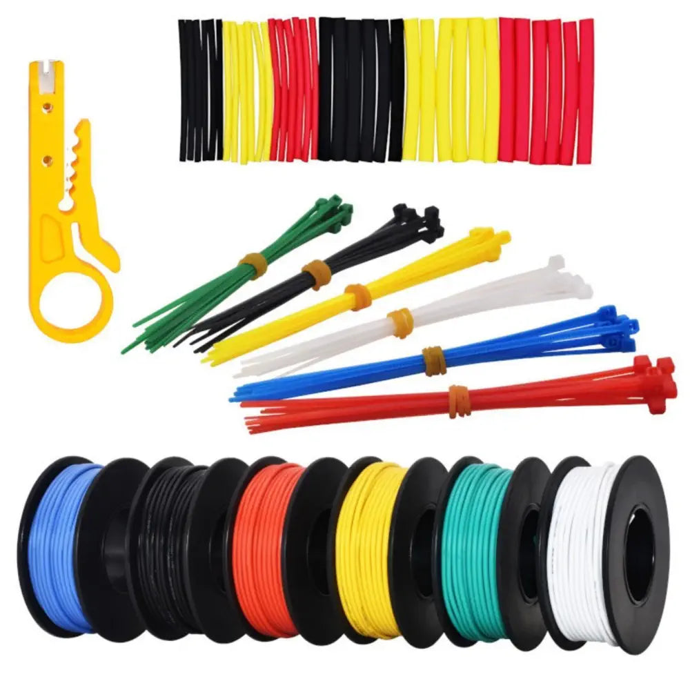 Plusivo 24AWG 配線用 電線キット - 6色 (各11m)