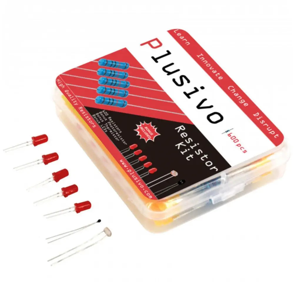 Plusivo 抵抗アソートメントキット-10～1MΩ（600個パック）