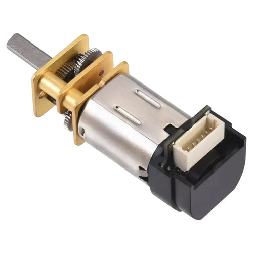 Pololu 10:1 マイクロメタルギアモーター MP 6V 12 CPR エンコーダー、サイドコネクタ付き