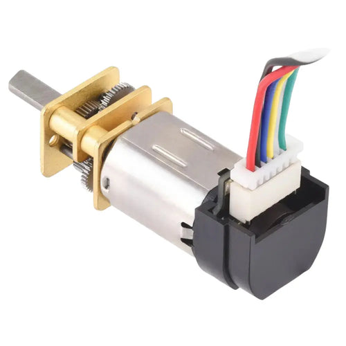 Pololu 10:1 マイクロメタルギアモーター MP 6V 12 CPR エンコーダー、サイドコネクタ付き