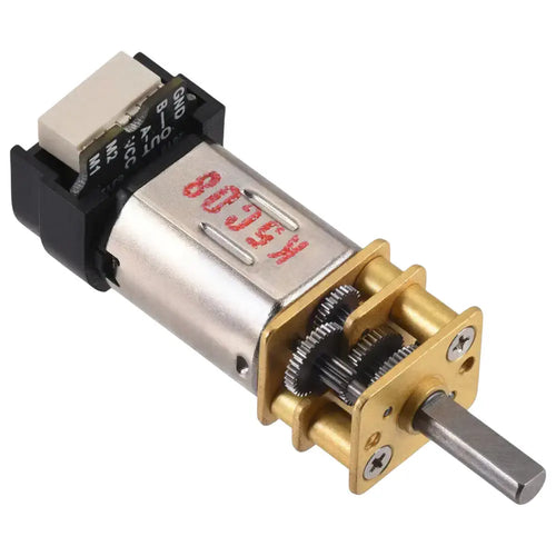 Pololu 10:1 マイクロメタルギアモーター MP 6V 12 CPR エンコーダー、サイドコネクタ付き