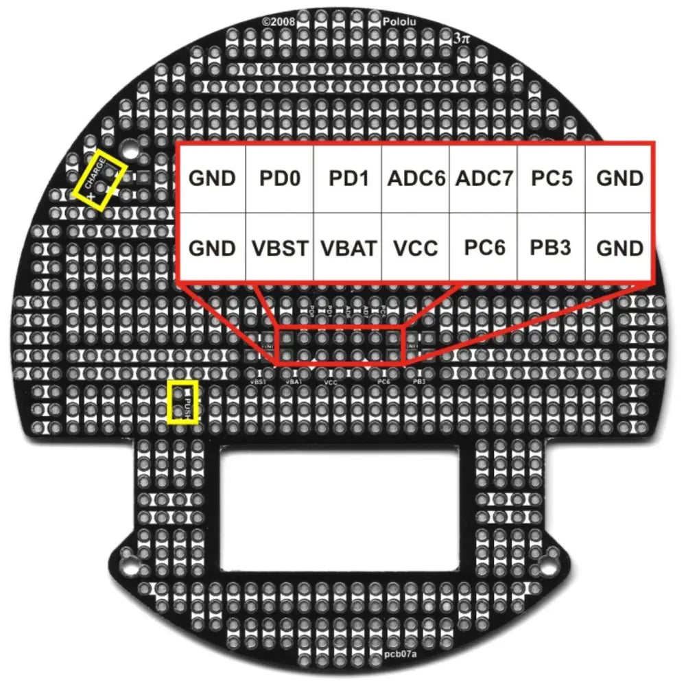 Pololu 3pi ブラック拡張キット（カットアウト付き）