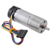 Pololu 9.7:1 メタルギアモーター 25Dx63L mm LP 6V、48 CPR エンコーダー付き