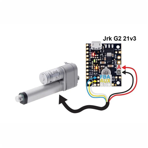 Pololu Glideforce 高速LDリニアアクチュエータ、フィードバック付き、12kgf、ストローク 101.6mm、12V