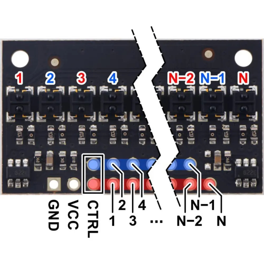 Pololu QTRX-HD-15A反射率センサアレイ