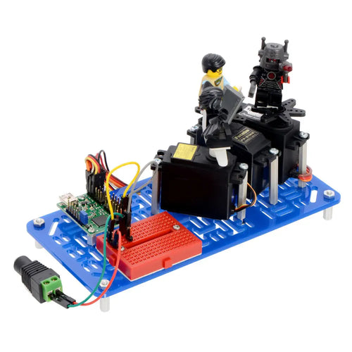 Pololu RP5 / Rover 5用 拡張プレート RRC07A (ナロー) ソリッドライトブルー
