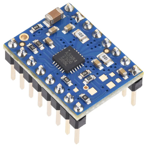 Pololu A5984 ステッピング モーター ドライバー キャリア、固定 1.5A@5V / 1A@3.3V、ブルー エディション (はんだ付けヘッダー ピン)