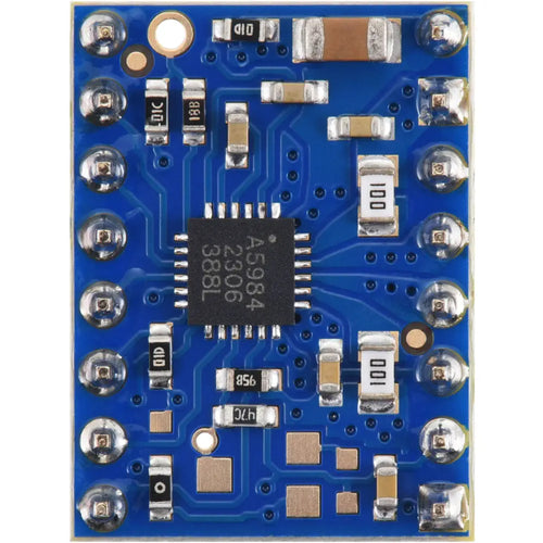 Pololu A5984 ステッピング モーター ドライバー キャリア、固定 1.5A@5V / 1A@3.3V、ブルー エディション (はんだ付けヘッダー ピン)