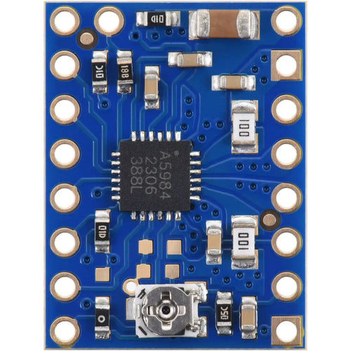 Pololu A5984 ステッピング モーター ドライバー キャリア、固定 1A@5V / 660mA@3.3V、ブルー エディション