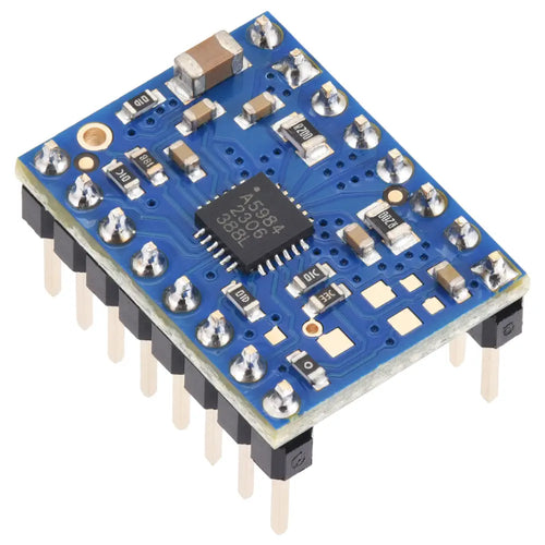Pololu A5984 ステッピング モーター ドライバー キャリア、固定 1A@5V / 660mA@3.3V、ブルー エディション (はんだ付けヘッダー ピン)