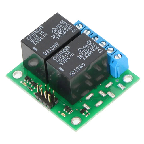 Pololu ベーシック 2 チャンネル SPDT リレー キャリア (5VDC リレー付き) (組み立て済み)