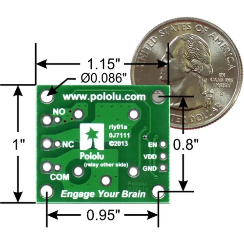 Pololu ベーシック SPDT リレー キャリア (5VDC リレー付き) (組み立て済み)