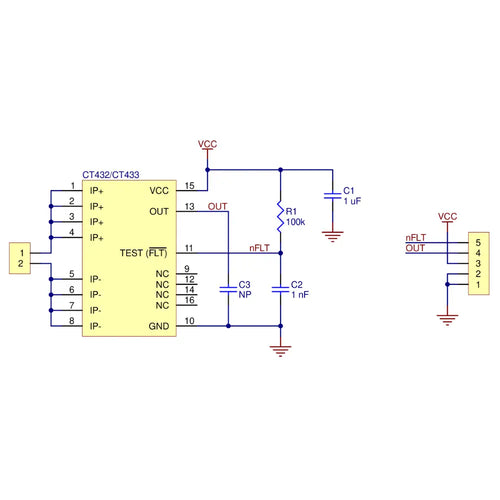Pololu CT432-HSWF65MR TMR 電流センサー 大型キャリア -65A ～ +65A、5V