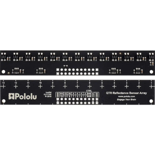Pololu QTR-MD-13RC 反射率センサーアレイ: 13 チャンネル、8 mm ピッチ、RC 出力