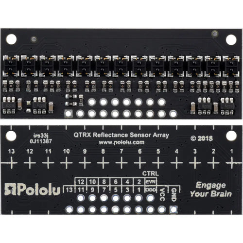 Pololu QTRX-HD-13A 反射率センサーアレイ: 13 チャンネル、4mm ピッチ、アナログ出力、低電流