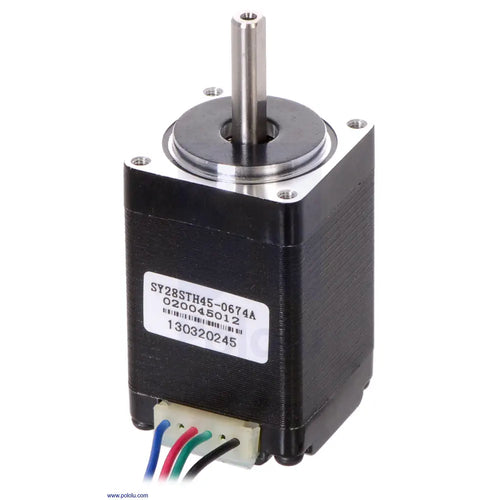 Pololu ステッピングモータ (バイポーラ、200 ステップ/回転、28 x 45mm、4.5V、0.67 A/相)