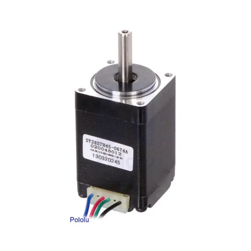 Pololu ステッピングモータ (バイポーラ、200 ステップ/回転、28 x 45mm、4.5V、0.67 A/相)