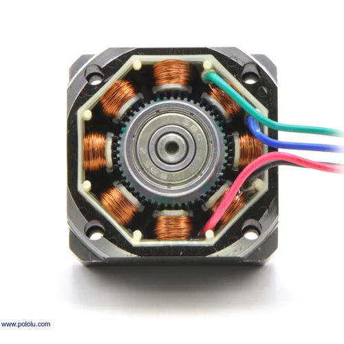 Pololu ステッピングモータ (バイポーラ、200ステップ/回転、35 x 28mm、10V、0.5 A/相)