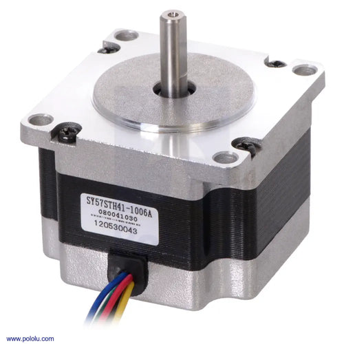 Pololu ステッピングモータ (ユニポーラ/バイポーラ、200ステップ/回転、57 x 41mm、5.7V、1A/相)