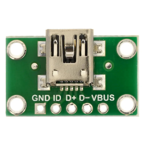 Pololu USB Mini-B コネクタ ブレークアウト ボード