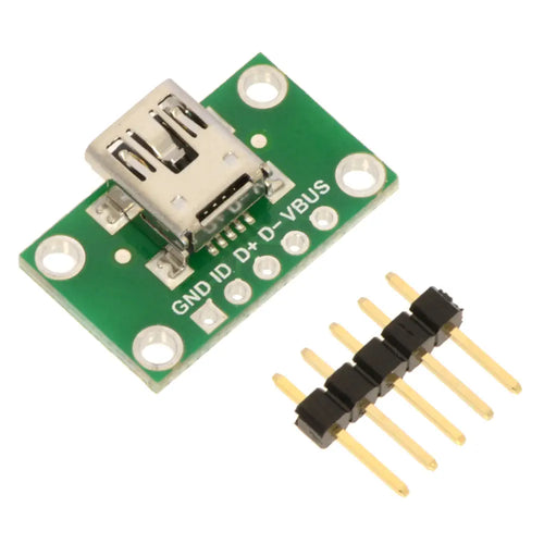 Pololu USB Mini-B コネクタ ブレークアウト ボード