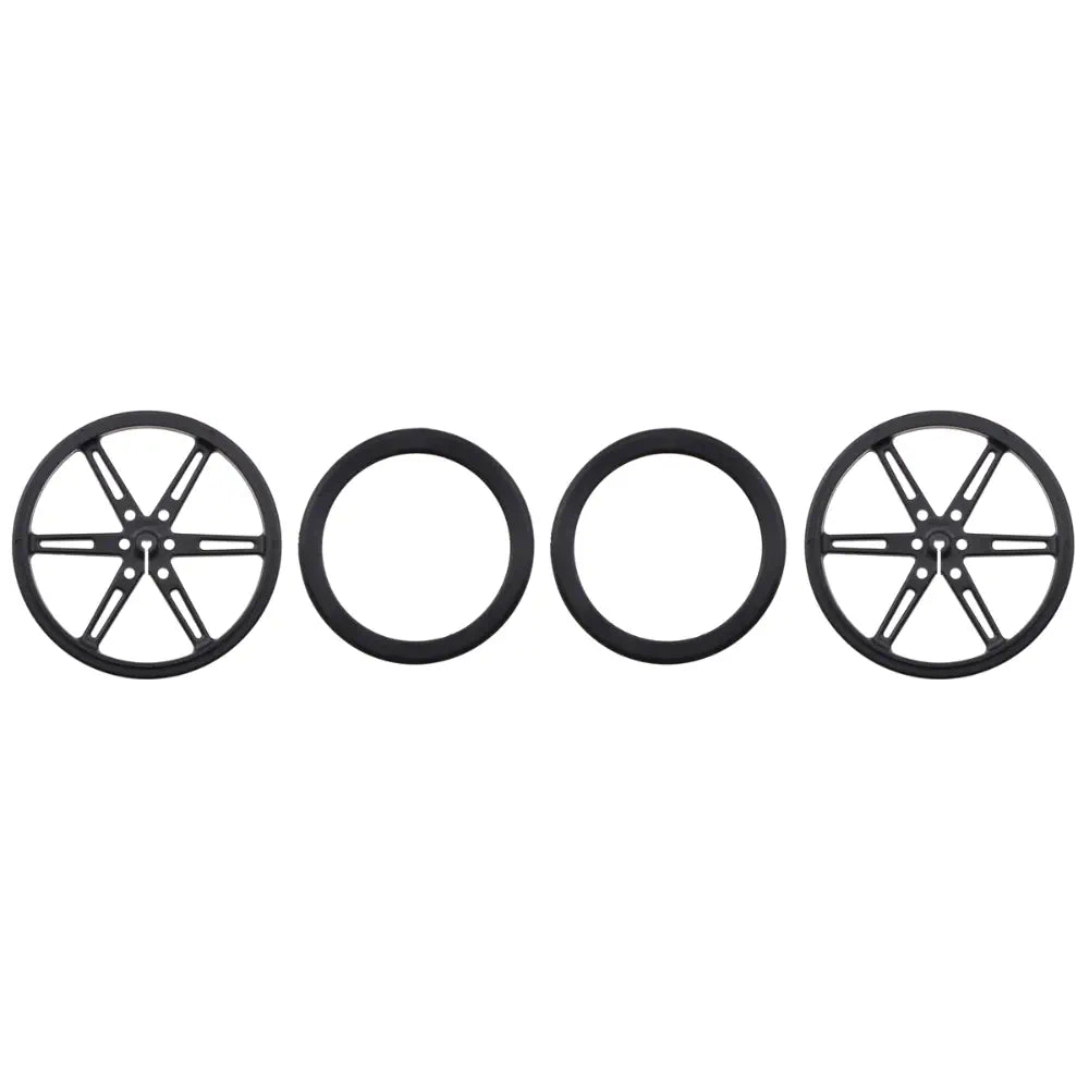 Pololu ホイール 80 x 10mm - 黒色 - 2個