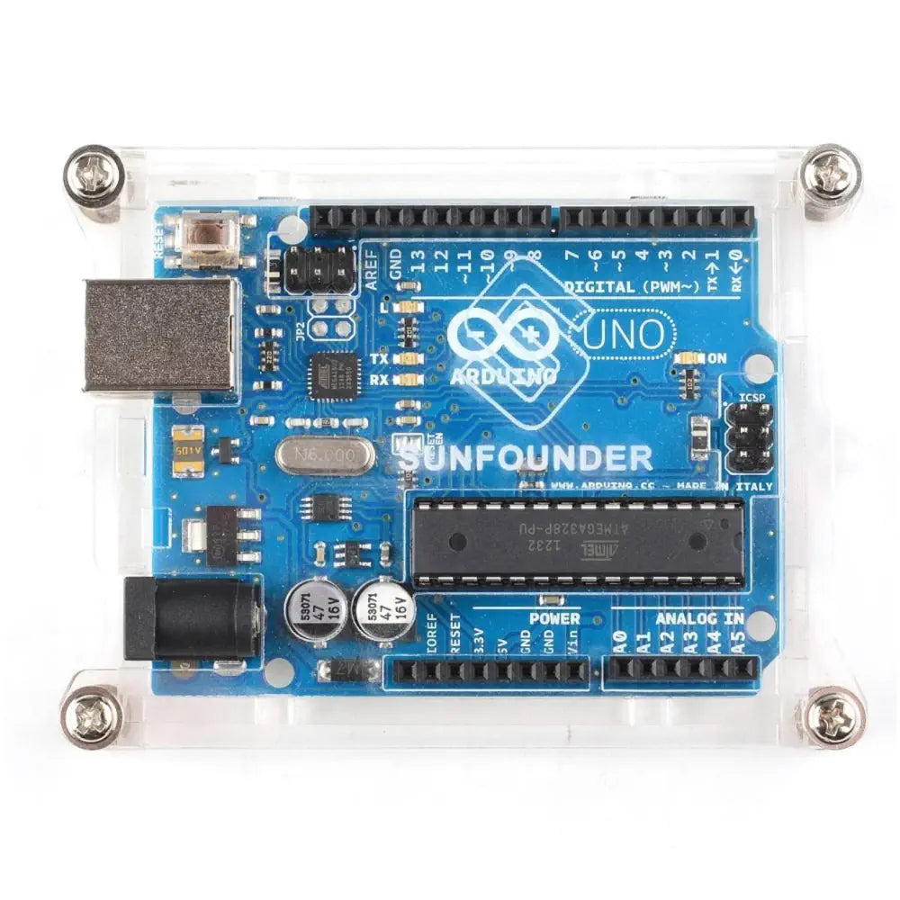 透明アクリルエンクロージャ（Arduino Uno用）
