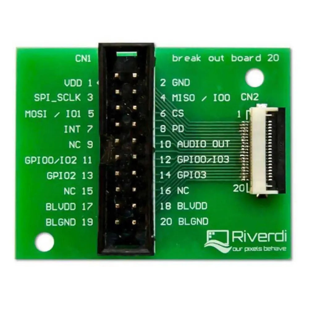 RiverdiブレークアウトボードZIF-20〜IDC-20