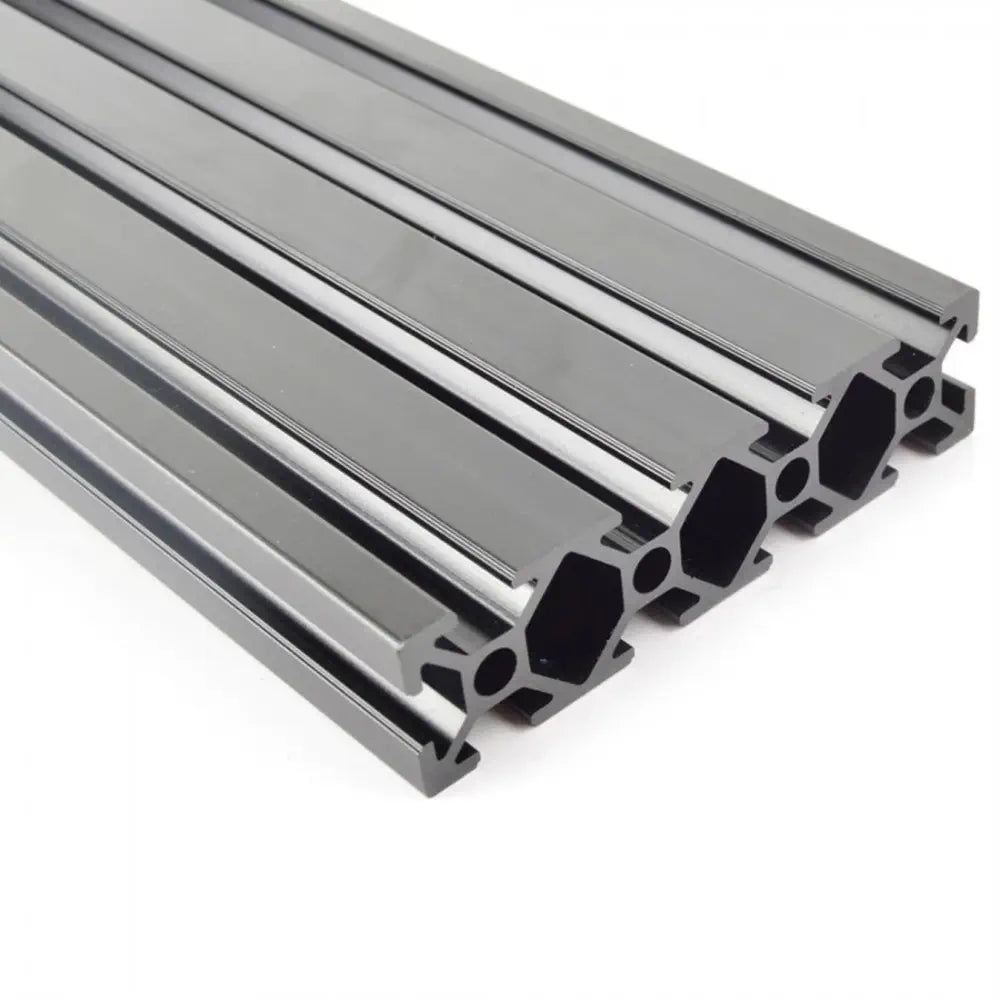 アルミ押出20x80mm、500mm（黒）