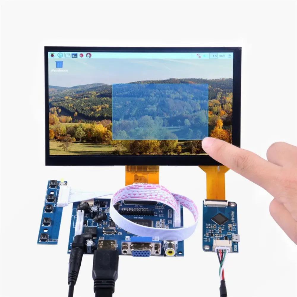 7" 1024x600 HDMI LCD タッチスクリーン DIY キット Raspberry Pi用