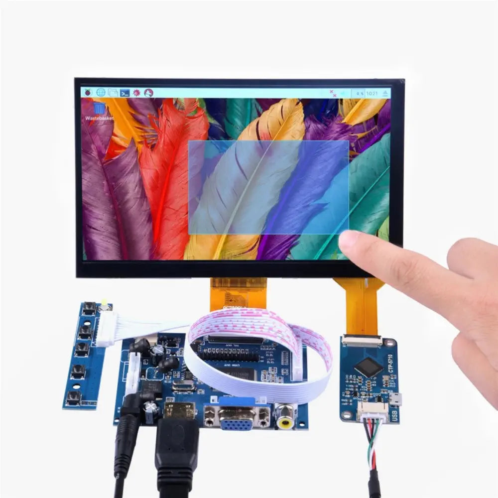 7" 1024x600 HDMI LCD タッチスクリーン DIY キット Raspberry Pi用