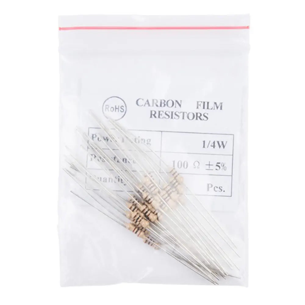 抵抗器100Ω1/4ワットPTH（20個パック）