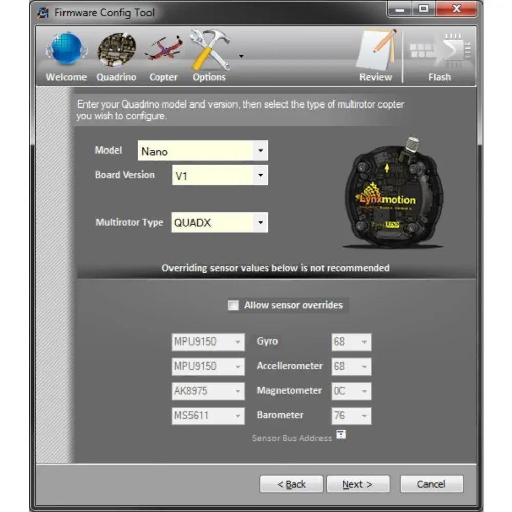 Quadrino FCT (Firmware Configuration Tool) - 無料ダウンロード