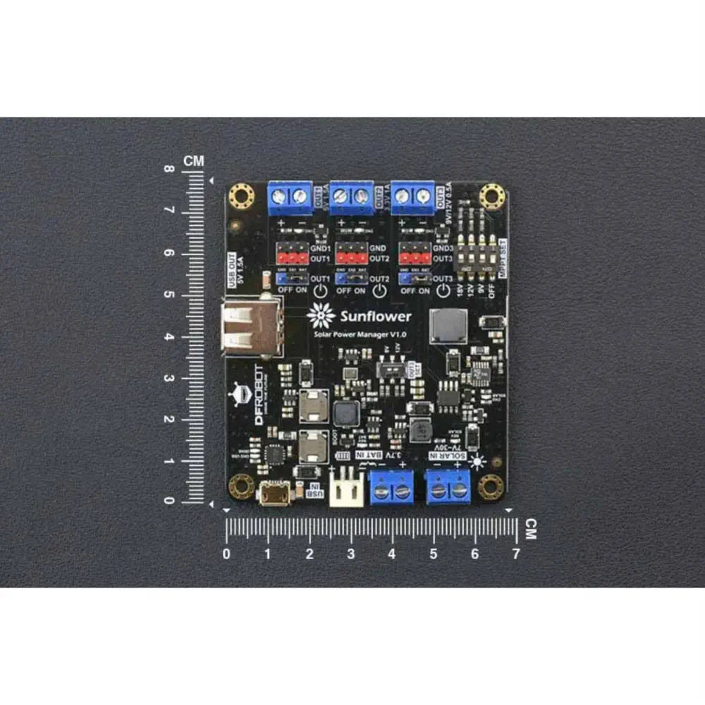 DFRobot サンフラワー ソーラーパワーマネージャー 9V / 12V / 18V