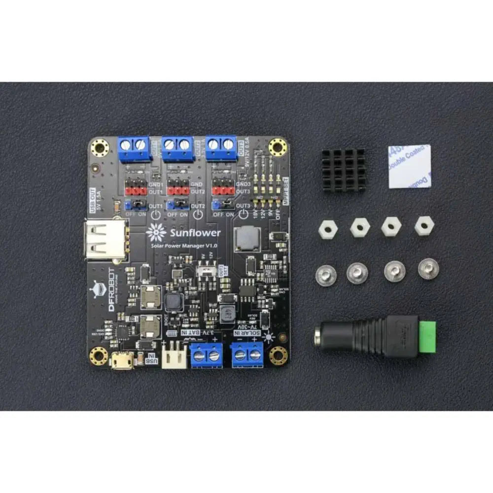 DFRobot サンフラワー ソーラーパワーマネージャー 9V / 12V / 18V