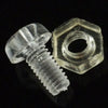 M3 × 6mm クリアナイロン製 ネジ および ナット（10）