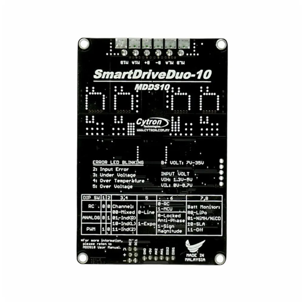 Cytron SmartDriveDuo スマートデュアルチャンネル 10A モータドライバ
