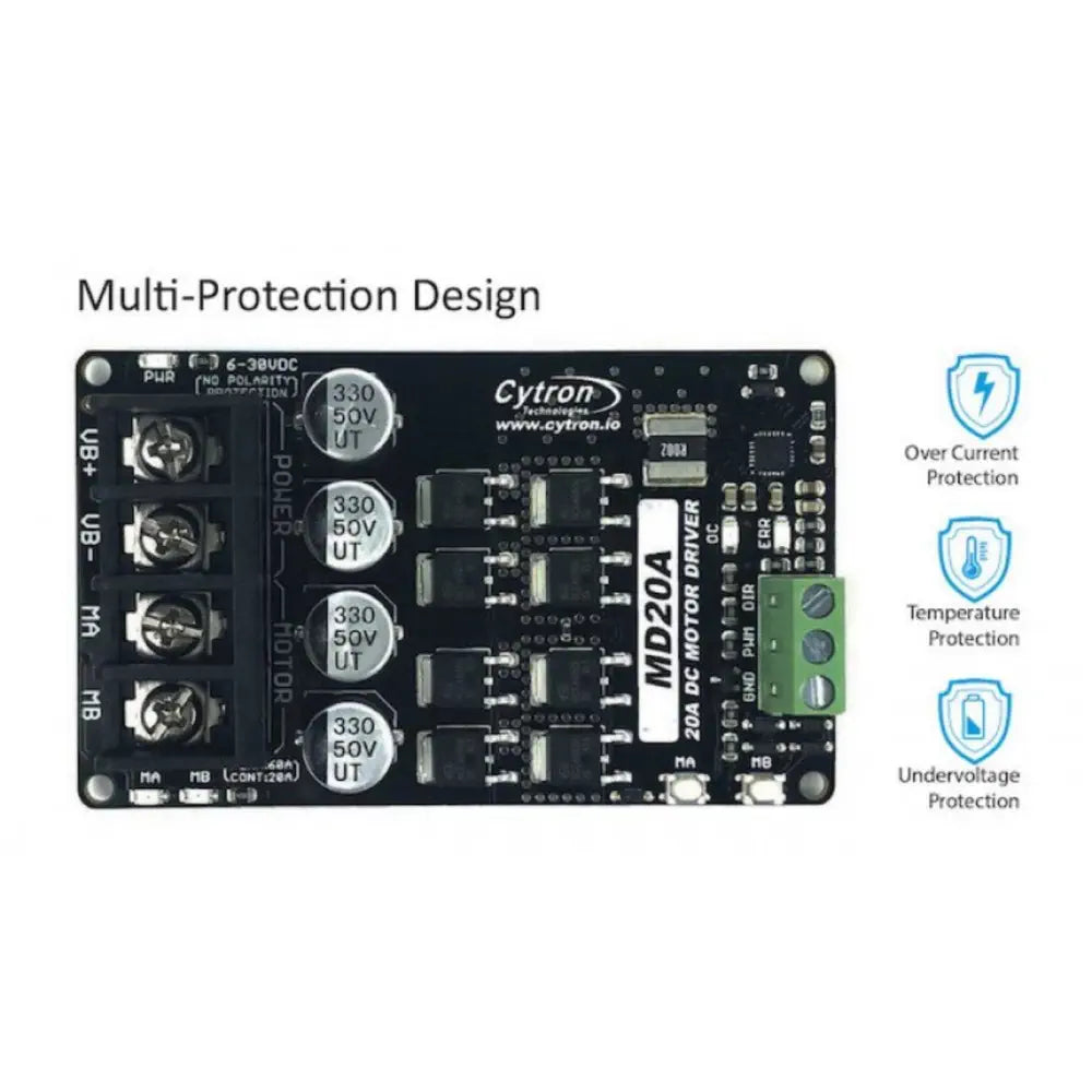 Cytron 20A、6〜30V シングルDCモータコントローラ