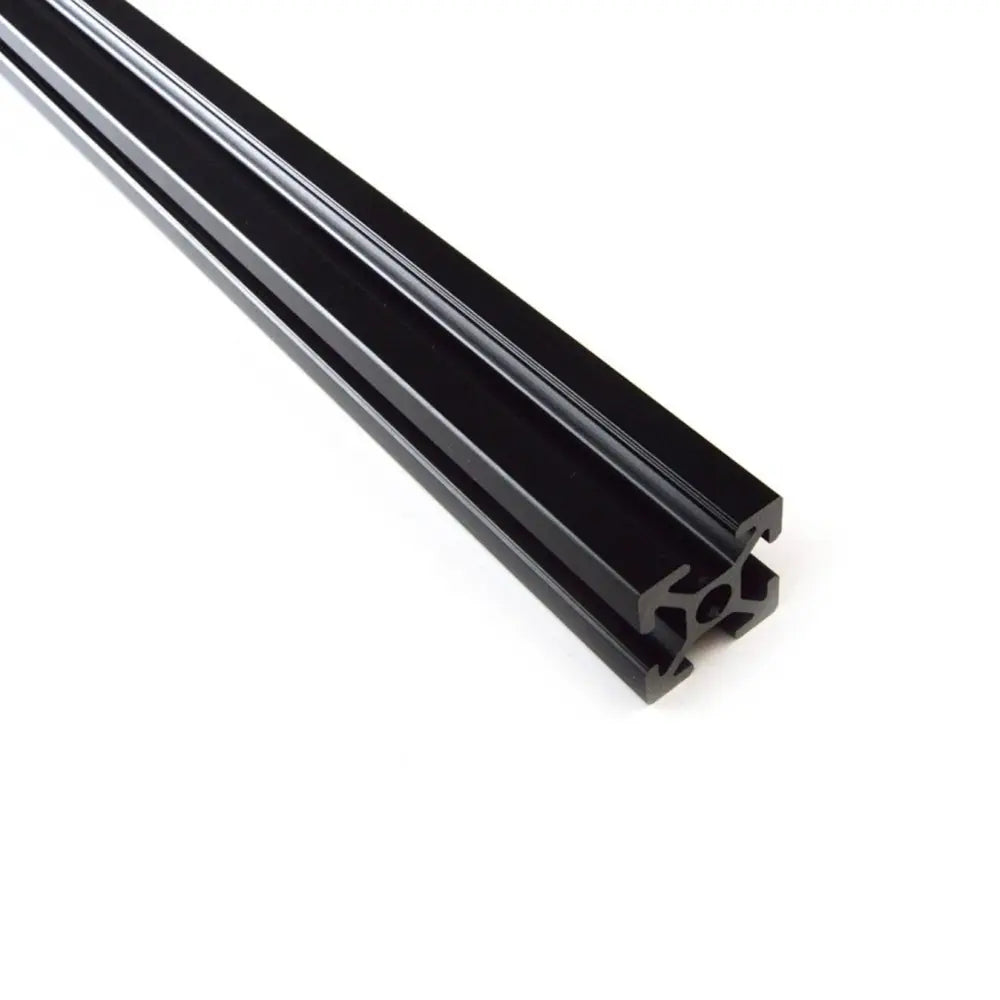 ブラック アルミ製の押出型材、20x20mm 正方形、300mm（4パック）
