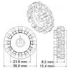 DFRobot ホイール 42 x19 mm（ペア）
