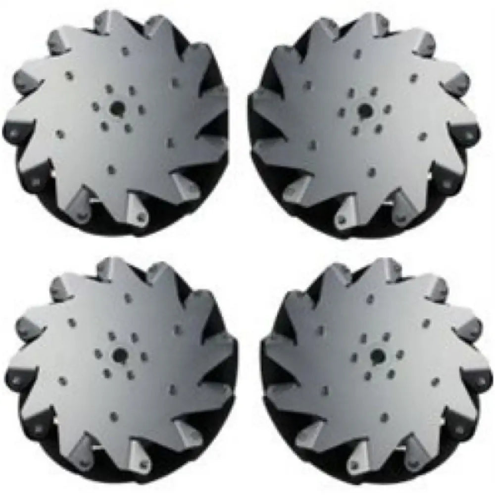 254mm アルミニウム製メカナムホイールセット（左2個、右2個）