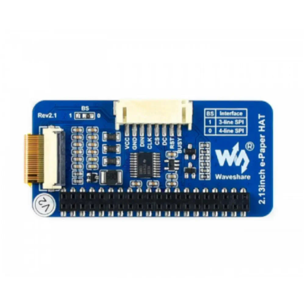 Raspberry Pi用 Waveshare 2.13インチ 電子ペーパ ー HAT 250 x 122