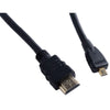 マイクロHDMI-標準HDMIオスケーブル（1m）