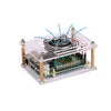 Raspberry Pi 用 冷却ファン/3A 5V電源アダプタ付き アクリル透明筐体