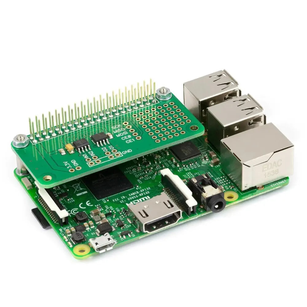 2 チャンネル 12ビット アナログ-デジタル変換器/DAC  Raspberry Pi Zero用