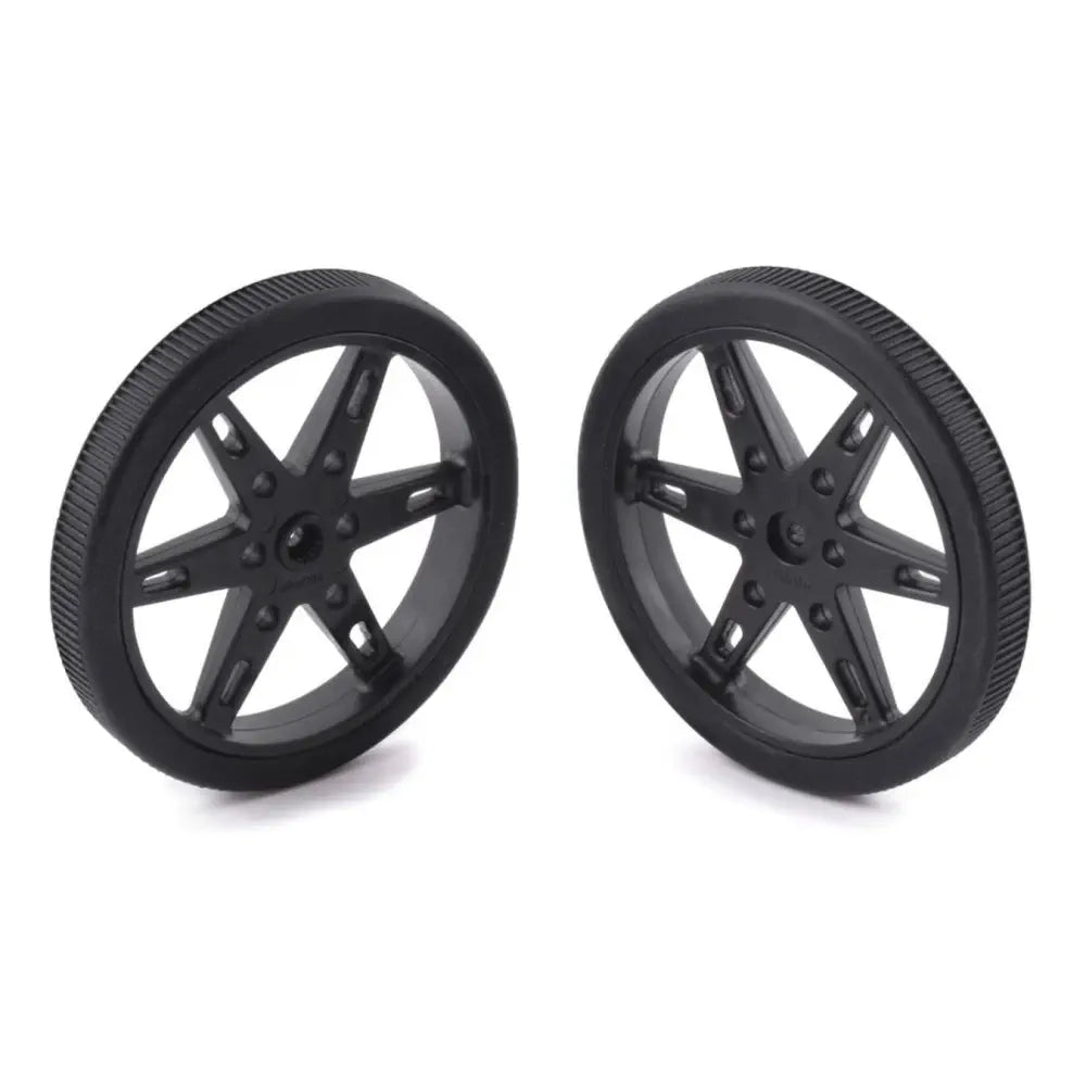 Pololu ホイール ペア マイクロサーボスプライン用（21T、4.8 mm）60 x 8 mm（黒）