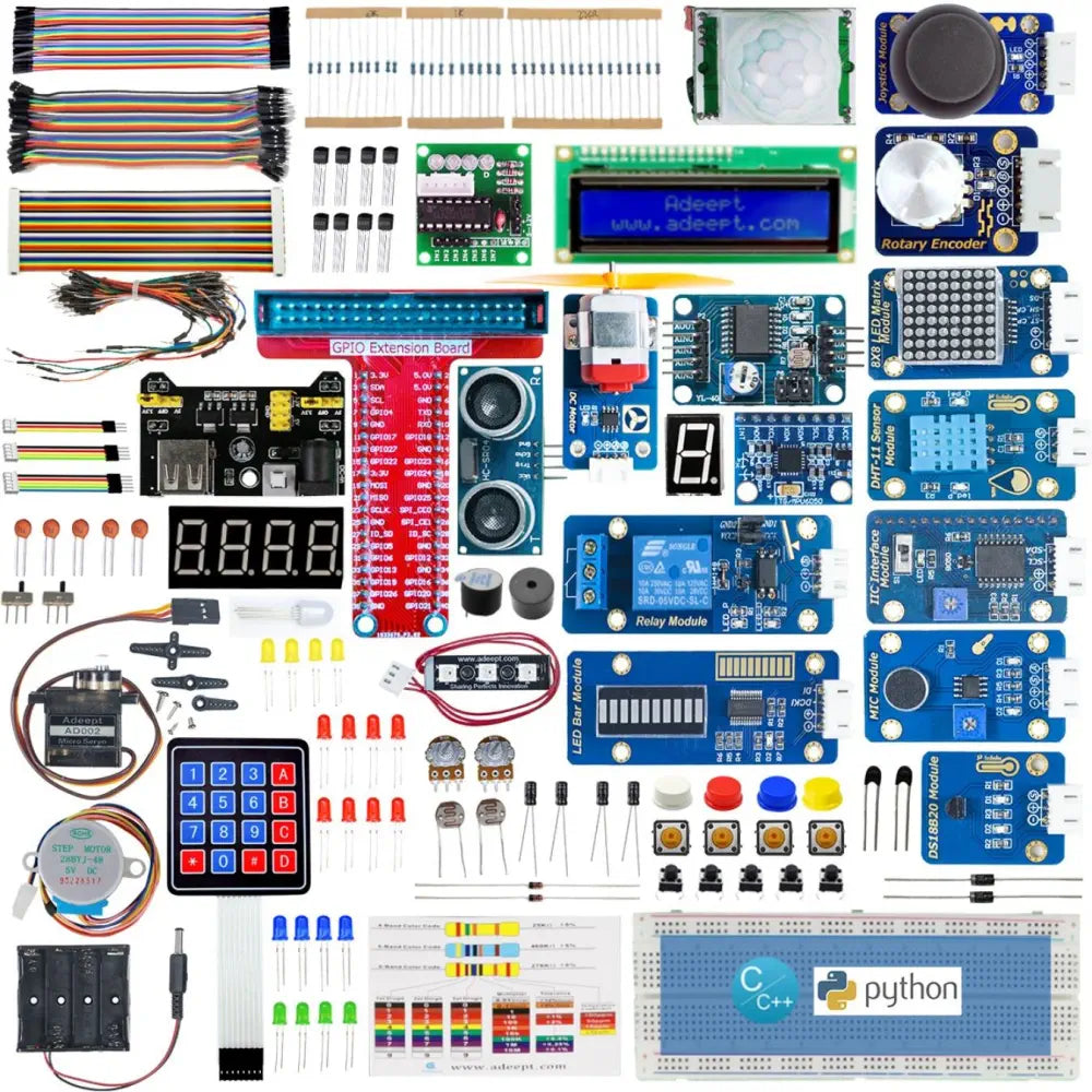 Adeept アップグレード・アルティメイト・スタータキット Raspberry Pi 4/3B+用