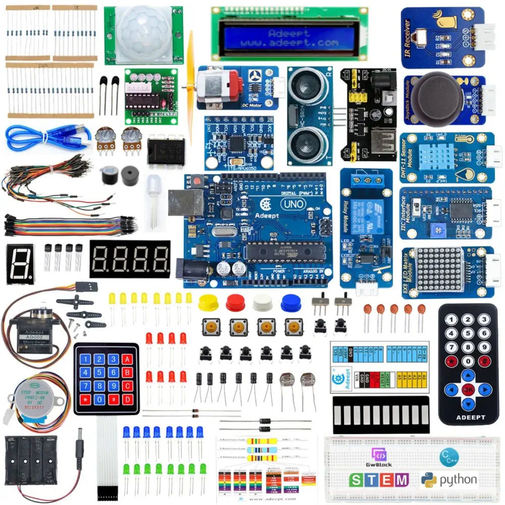 Adeept アップグレード・アルティメイト・スタータキット Uno R3ボード付き